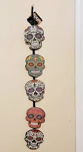 25" Día de los Muertos Día de los Muertos Calavera 5 Calaveras de Azúcar Pared de Halloween - Imagen 1 de 4