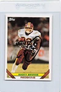 1993 Topps #117 Ricky Ervins Redskins Signed Auto *K7337 - Picture 1 of 2