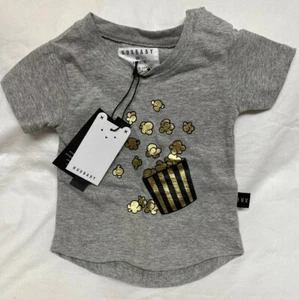 Neu mit Etikett Huxbaby Goldfolie Popcorn Baby Kleinkind Shirt Oberteil Unisex Größe 3-6 Monate - Bild 1 von 9