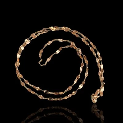 Collar de cadena con espejo enchapado en oro Bellezza Itaor Italia 30 pulgadas Foto 1 de 4