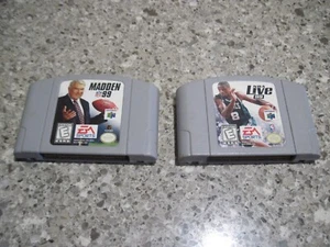NBA Live 99 + Madden 99 solo per Nintendo 64 carrelli - testato funzionante - Foto 1 di 2