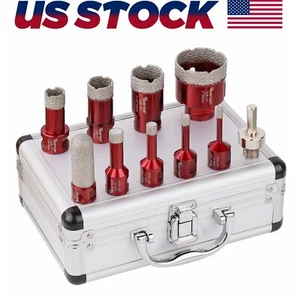 10pcs/kit 5/8-11 Diamond Drill Core Bits Set Hole Saw for Marble Granite Tile - Picture 1 of 16