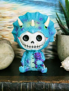 Furrybones Spike Triceratops Dinosaurio Disfraz Esqueleto Monstruo Sentarse Adorno - Imagen 1 de 7
