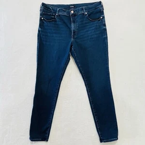 Pantalones de mezclilla para mujer Express talla 16L W34xL27 azul tiro medio ajustados - Imagen 1 de 10
