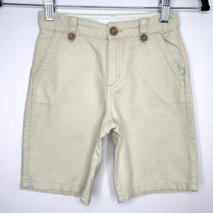 Janie And Jack Kids Boys Short Pants, Ivory, 5T, Linen/Cotton Blend - Picture 1 of 7