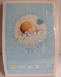 Vtg Royle Baby Boy Birth Announcement Postcard Card Lot Linda Worrall Puppy Set - Picture 1 of 5