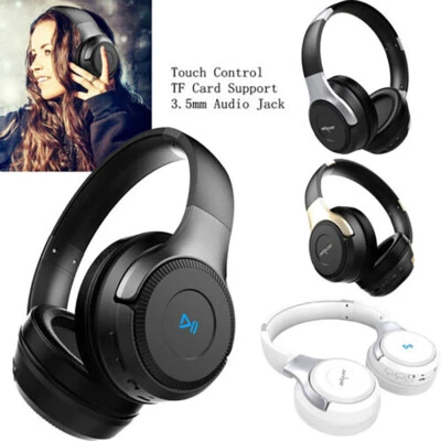 Bluetooth Headset with Microphone Stereo Wireless  Headphone Noise Cancellation - Image 1 of 4