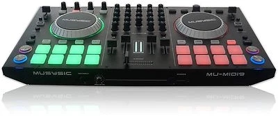 MUSYSIC MU-MIDI9 4-Channel DJ MIDI Controller with 8 Soft-Touch Rubber/SoundCard - Image 1 of 2