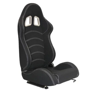MODAUTO Semibaquet  Deportivo Coche Ajustable, de Tela con Costura Roja y blanco - Imagen 1 de 40