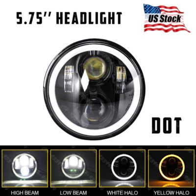 5.75" LED Headlight DRL DOT For Honda Shadow VT 600 700 750 1100 VTX 1300 1800 - Image 1 of 4