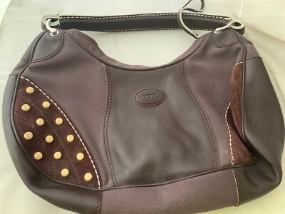 Tods Handbag Chocolate Brown Suede & Leather Small BNWT Retail $1825 - Image 1 of 4