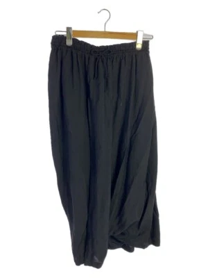 YOHJI YAMAMOTO Y’s 女士底部尺寸 2 人造丝黑色纯色休闲底部二手 — 第 1/4 张图片