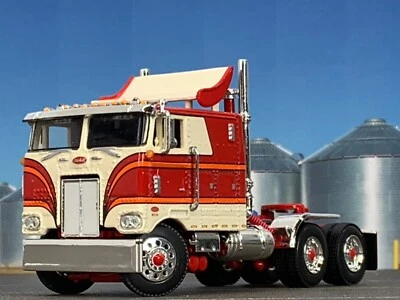 1/64 DCP RED/WHITE/ORANGE 352 PETERBILT COE W/ 110" SLEEPER & TURBO WING - Image 1 of 4