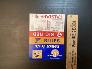 St. Louis Blues 1974-75 Pocket Schedule Falstaff Advertising Cardinals Football - Picture 1 of 6