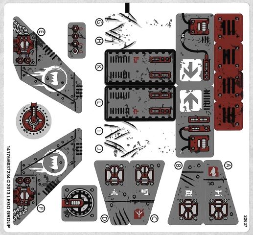 NEW LEGO - Sticker - Legends of Chima - Worriz's Combat Lair - Set 70009 - Image 1 of 1