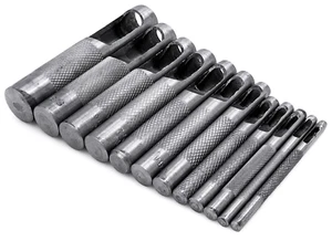Heavy Duty 12 Piece Hollow Punch Set. 3mm to 16mm. Leather Working Tools Perf... - Picture 1 of 12