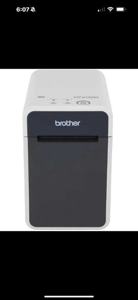 Brother Td-2130n Desktop Direct Thermal Printer Monochrome Labels Receipts Tags - Image 1 of 1