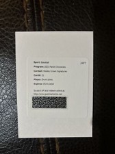 Druw Jones 2023 Panini Chronicles Rookie Crown Signatures REDEMPTION Diamondback