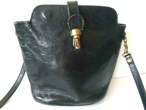 Bolso Bandolera Fiocchi Diseñador Para Mujer Hecho en Italia Cuero Negro- - Imagen 1 de 4