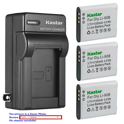 Kastar Battery Wall Charger for Olympus Li-90B Li-92B & Olympus UC-90 LI-90C