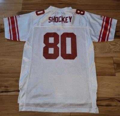 Camiseta de fútbol Reebok New York Giants Jeremy Shockey #80 blanca juvenil XL 18-20 Foto 1 de 4