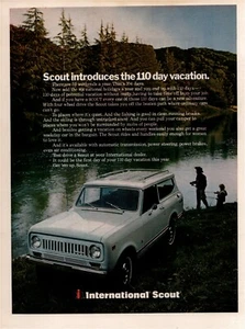 1973 International Scout Original Print Ad ~ Fast Shipping ~ white 4 wheel drive - Picture 1 of 1