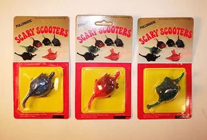 Vintage 1970's Set of 3 Scary Scooters Jiggly Monsters Friction Toys Slurfies - Picture 1 of 1