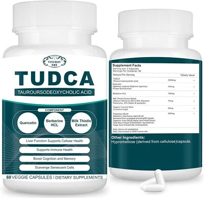 Suplementos UDCA 2200MG - Complexo de suplemento de sais biliares para desintoxicação do fígado e cl... - Imagem 1 de 4