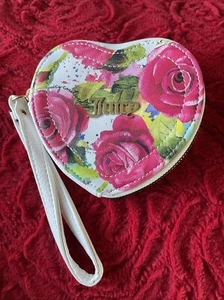 Juicy Couture Portamonete da Polso a Forma di Cuore Bianco/Multi Rosa Ecopelle - Foto 1 di 3