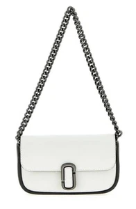 MARC JACOBS THE J MARC SMOOTH LEATHER SHOULDER BAG White And Black - Bild 1 von 7