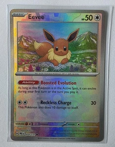Juego de cartas coleccionables Pokémon comunes Prismatic Evolutions Eevee 074/131 (Master Ball) casi nuevo - Imagen 1 de 1