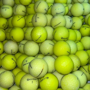 50 Matte Yellow TaylorMade Soft Response Used Golf Balls - 2A Grade AA Shag - Picture 1 of 6