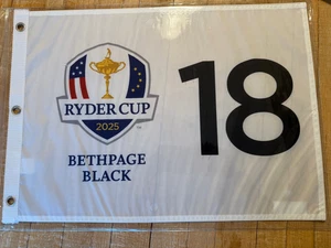 Authentic 2025 Ryder Cup Flag Bethpage Black Pin Flag with Protective Cover NEW - Picture 1 of 4