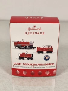 2017 Hallmark Keepsake "Lionel Toymaker Santa Express" Set di 3 miniature - Foto 1 di 12