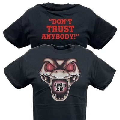 Stone Cold Steve Austin Don't Trust Anybody Rattlesnake Mens T-shirt - Image 1 of 4