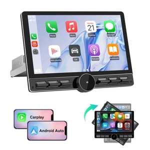 Radio Android 10" 1Din 180° giratoria para VW Renault CarPlay Navi 4G LTE Wifi DAB+ - Imagen 1 de 12