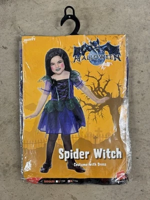 Nuevo Disfraz de Halloween Smiffy’s Niñas Edad 3-4 104 cm 41” Bruja Araña De Lujo Niño Foto 1 de 4