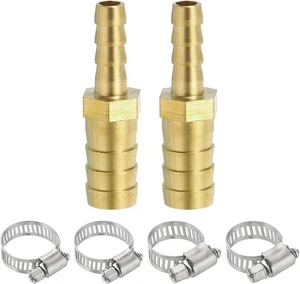 Reductor de púas de manguera de latón PATIKIL de 1/4" a 3/8", 2 piezas de púas de 1/4"x3/8"  - Imagen 1 de 5