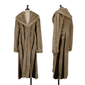 Jean Paul GAULTIER FEMME Faux Fur Striped Double Zip Coat Size 40(K-158104) - Picture 1 of 12
