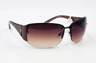 Очки солнцезащитные Macy's Alfani Halfrim большие металлик коричневые градиентные - Изображение 1 из 4