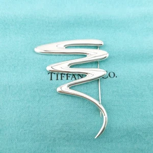 Spilla Tiffany & Co. 1985 argento sterling Paloma Picasso zig zag scribble - Foto 1 di 12