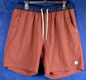 Vuori Men’s Kore Shorts Lined Platinum Slub 7" Inseam Burgundy Large Lightweight - Picture 1 of 11