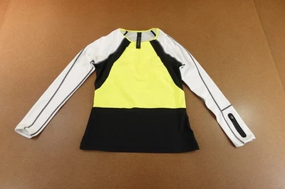 Top transpirable manga larga negro limón negro blanco MPG Sport para mujer talla pequeña nuevo Foto 1 de 4