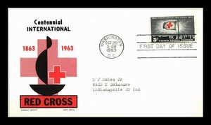 DR JIM STAMPS US COVER INTERNATIONAL RED CROSS CENTENNIAL FDC BOLL CACHET CRAFT - Picture 1 of 2