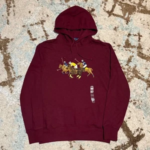 Neu mit Etikett Polo Ralph Lauren Hoodie dreifach Pony bestickt Größe Small  - Bild 1 von 7