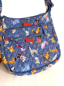 Borsa a tracolla trapuntata Vera Bradley - Stampa cane (blu) - Foto 1 di 17