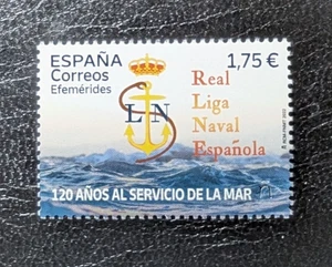Stamps Spain Real Liga Naval Española 120 Años Armada MNH Navy - Picture 1 of 1