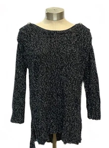 Suéter para mujer LUCKY BRAND azul marino + blanco Isabella botón acento hombro M - Imagen 1 de 5