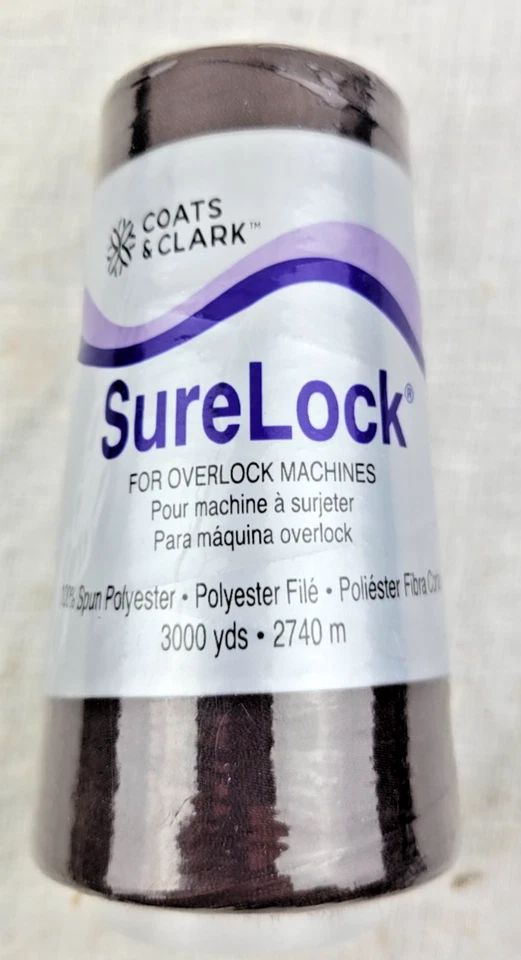 NEW Coats & Clark SureLock Thread for Overlock Machines 3000 yds Polyester - Image 1 of 1