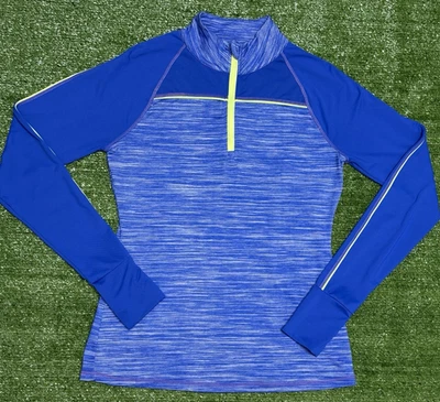 Kyodan 长袖蓝色运动跑步上衣衬衫女式 M 码 — 第 1/4 张图片
